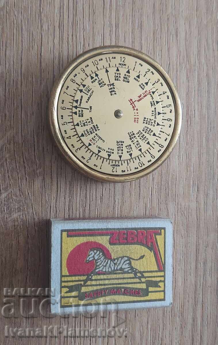 Brass World Time Desk Indicator - 5 Brass World Time Desk Indicator - 5