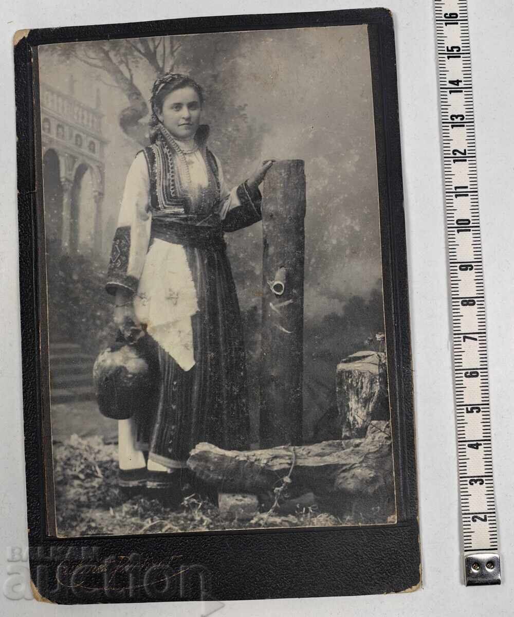 1904 WOMAN BEAUTIFUL WEARING JUG PHOTO CARD with price 35.00 BGN | € 17.90 1904 WOMAN BEAUTIFUL WEARING JUG PHOTO CARD with price 35.00 BGN | € 17.90