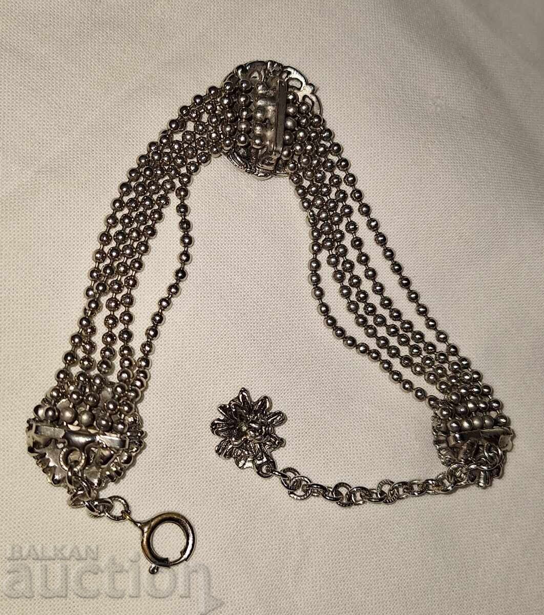 Όμορφο βίντατζ γυναικείο βραχιόλι με κόκκινα πετράδια - 7