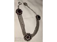 Brățară vintage frumoasă pentru damă cu pietre roșii