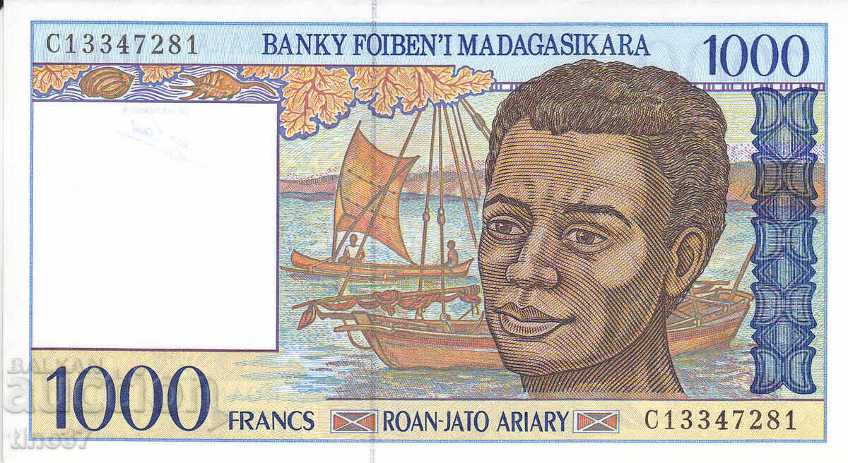 tino37 - MADAGASCAR - 1000 FRANCS - 1994 - AU with price 11.90 BGN | € 6.08