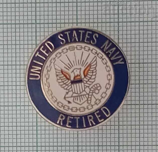 UNITED STATES NAVY RETIRED ENAMELED BADGE with price 12.00 BGN | € 6.14