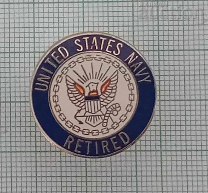 UNITED STATES NAVY RETIRED ENAMELED BADGE