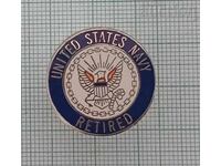 UNITED STATES NAVY RETIRED ENAMELED BADGE
