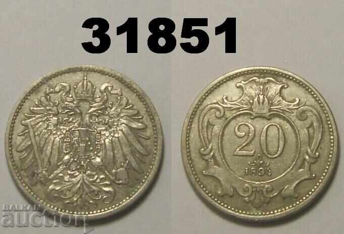 Αυστρία 20 χέλερ 1894