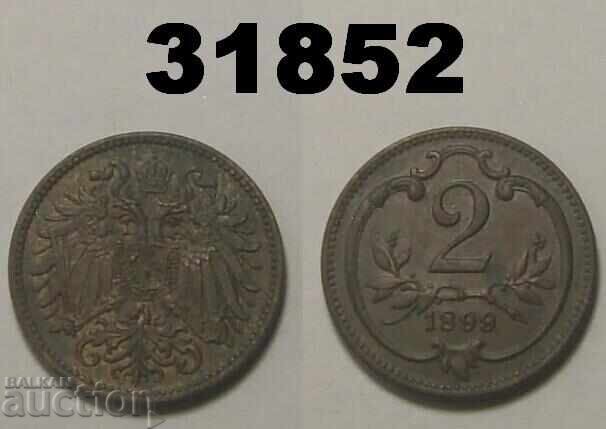 Austria 2 Heller 1899
