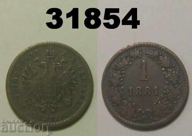 Αυστρία 1 κρόιτσερ 1881