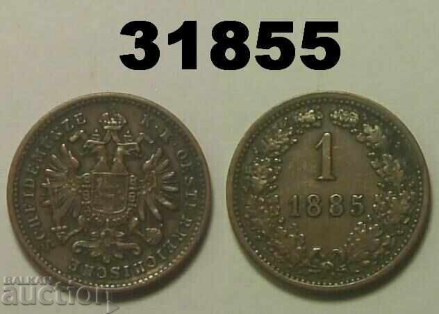 Austria 1 Kreuzer 1885 Austria 1 Kreuzer 1885