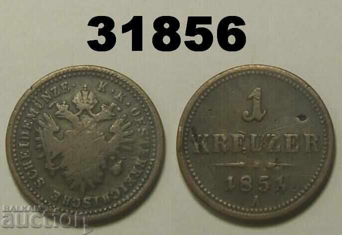 Austria 1 Kreuzer 1851 A