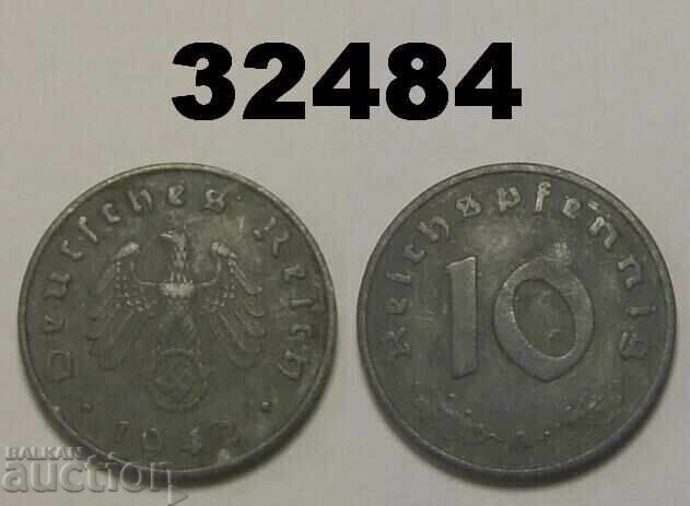Γερμανία 10 πφένιγκ 1942 A Σβάστικα