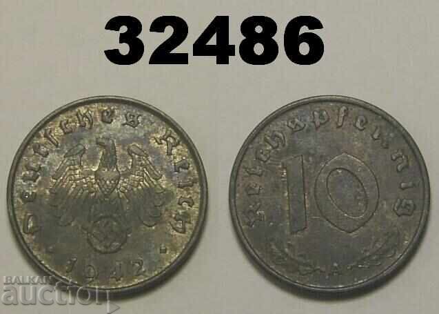 Γερμανία 10 πφένιγκ 1942 A Σβάστικα