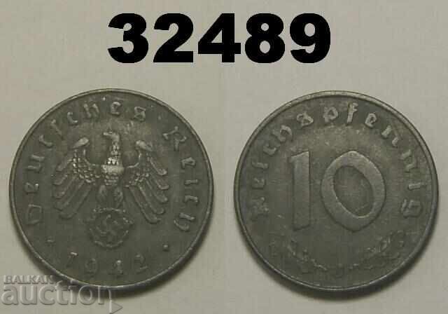 Γερμανία 10 πεννίγια 1942 J Σβάστικα