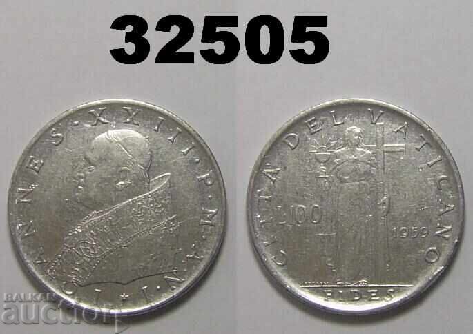 Vatikan 100 lire 1959 Vatikanul