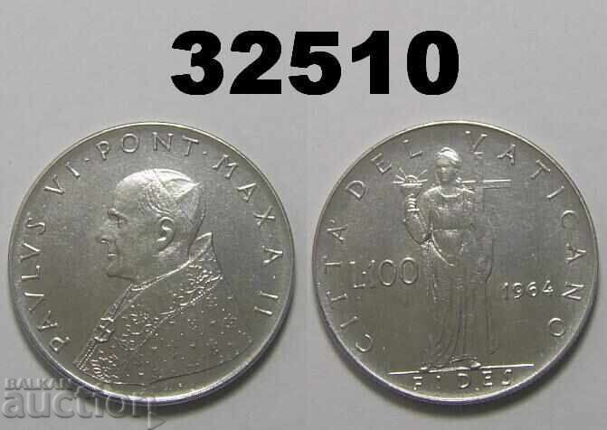 Βατικανό 100 λιρών 1964 Βατικανού