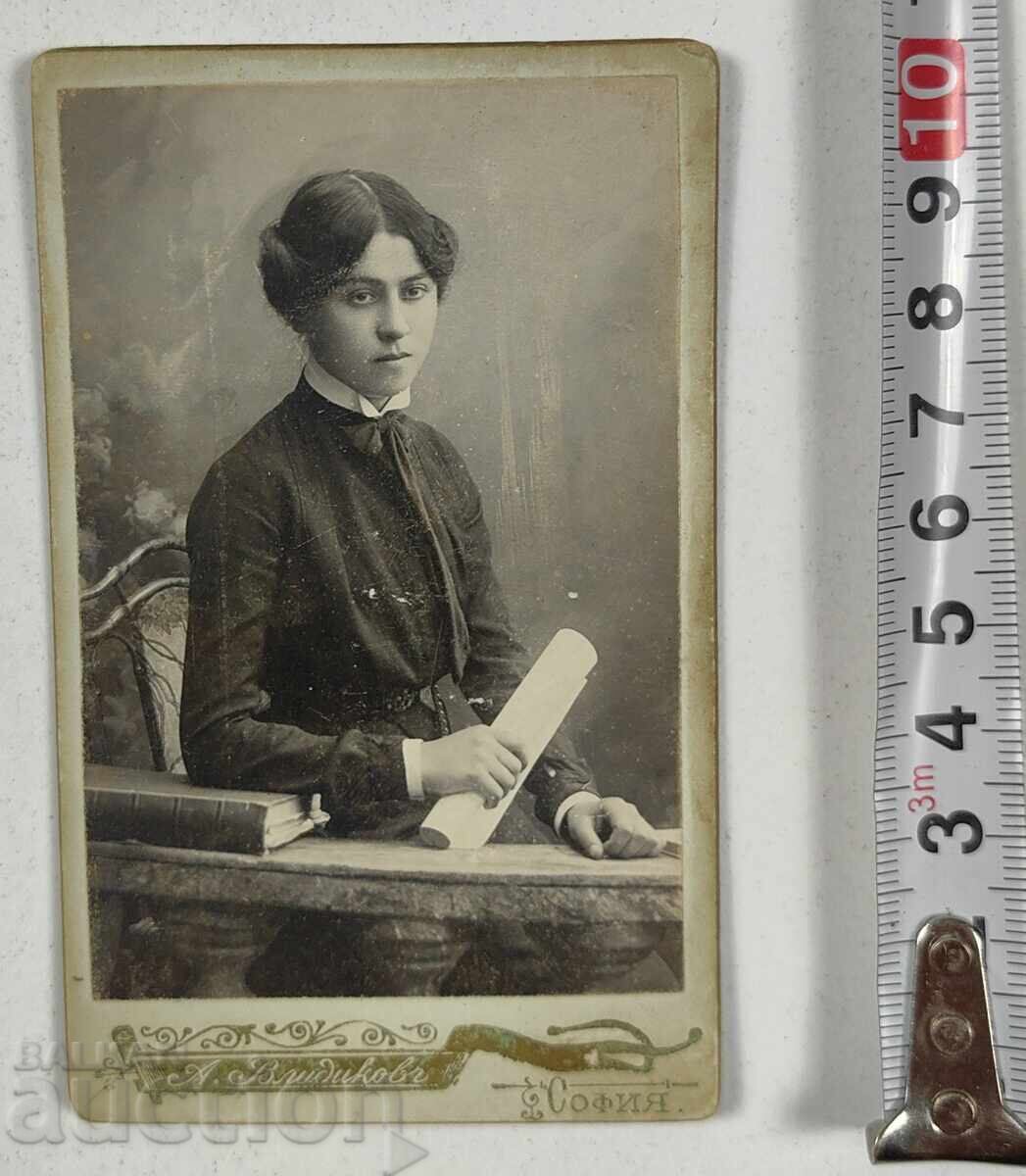 1903 ΣΟΦΙΑ ΚΑΡΝΤΑΛΕΦ ΠΑΛΙΑ ΥΠΟΓΕΓΡΑΜΜΕΝΗ ΦΩΤΟΓΡΑΦΙΑ ΚΑΡΤΟΝΙ