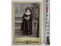 СТАРА ДЕТСКА СНИМКА ФОТОГРАФИЯ КАРТОН КНЯЖЕСТВО БЪЛГАРИЯ