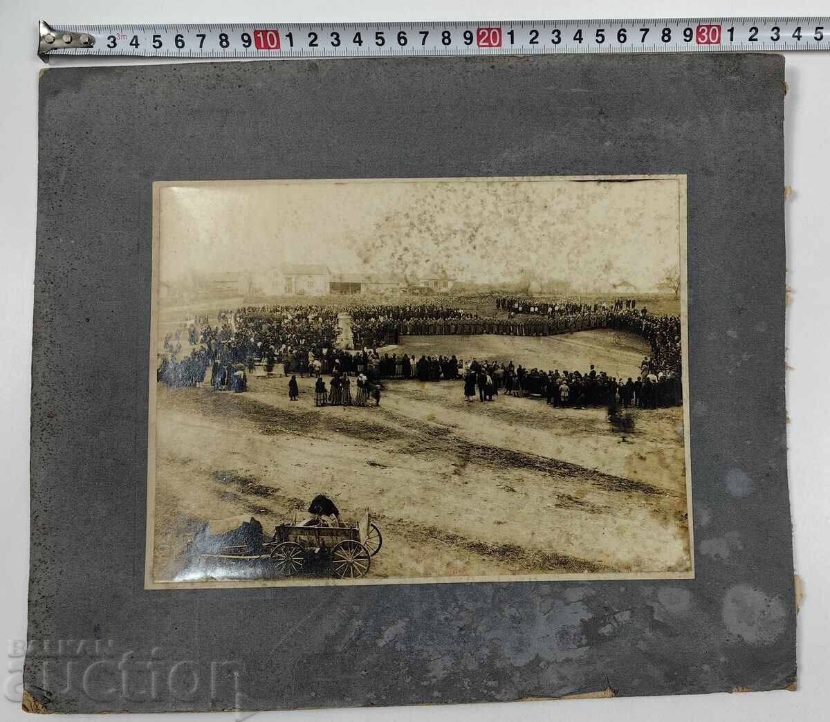 OPENING MONUMENT FLAG SOLDIERS OLD PICTURE CARDBOARD OPENING MONUMENT FLAG SOLDIERS OLD PICTURE CARDBOARD