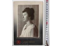 1918 WOMAN FEMALE PORTRAIT PHOTO CARD PHOTOGRAPH