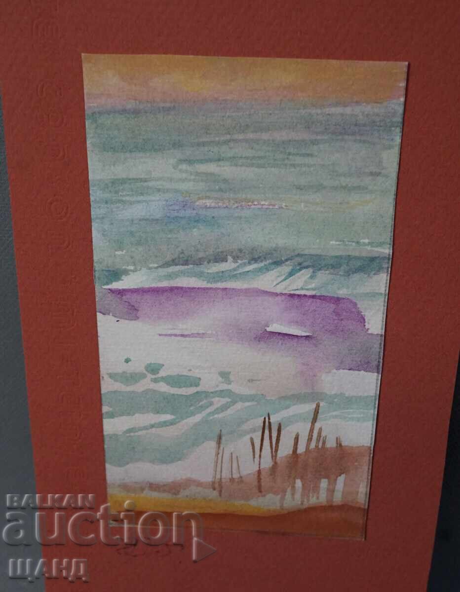 Veche pictură de maestru acuarelă tablou peisaj cu preț 5.35 BGN | € 2.74