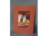 Desen vechi de maestru acuarelă tablou peisaj casă veche