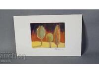 Old Master's drawing watercolor painting landscape trees