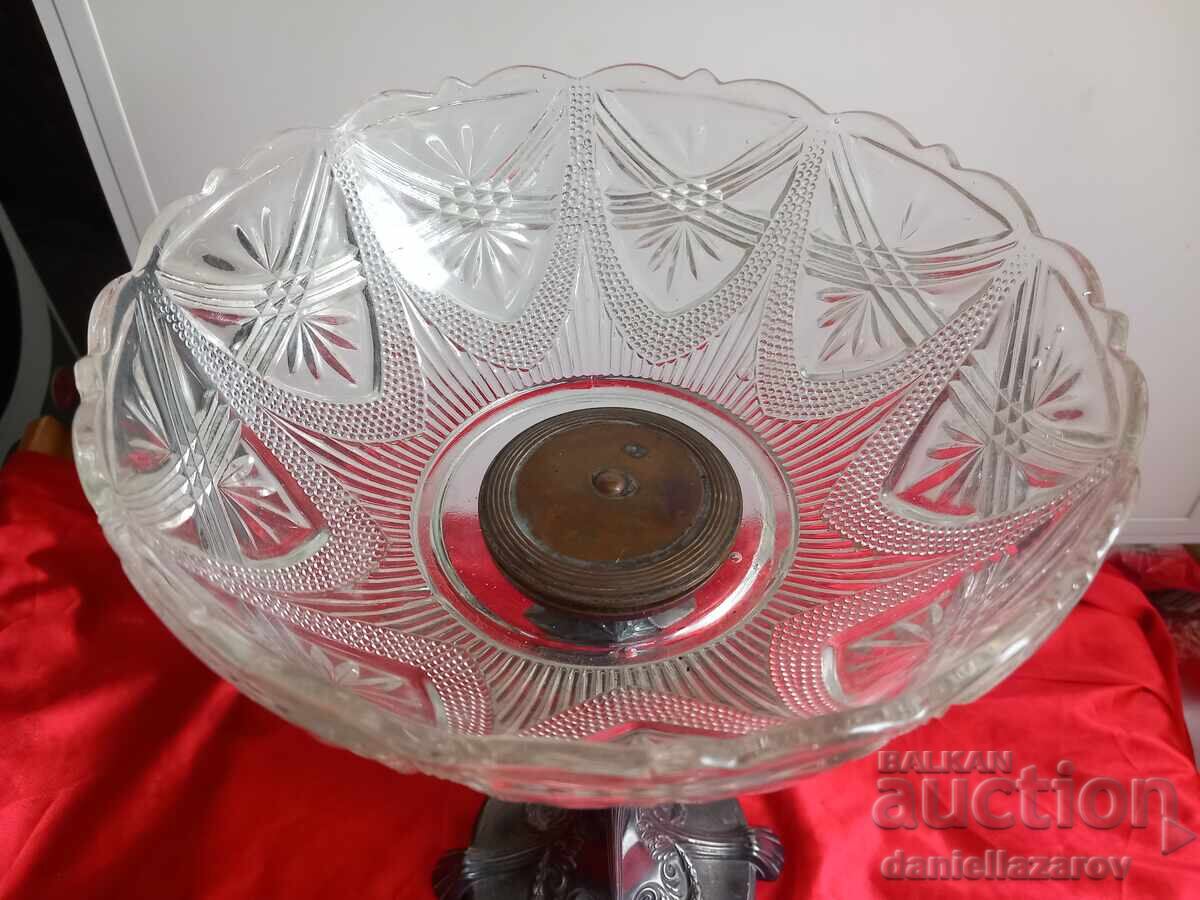 Доставка на  Стил АРТ ДЕКО , Много Красива Голяма ФРУКТИЕРА Посререна ,