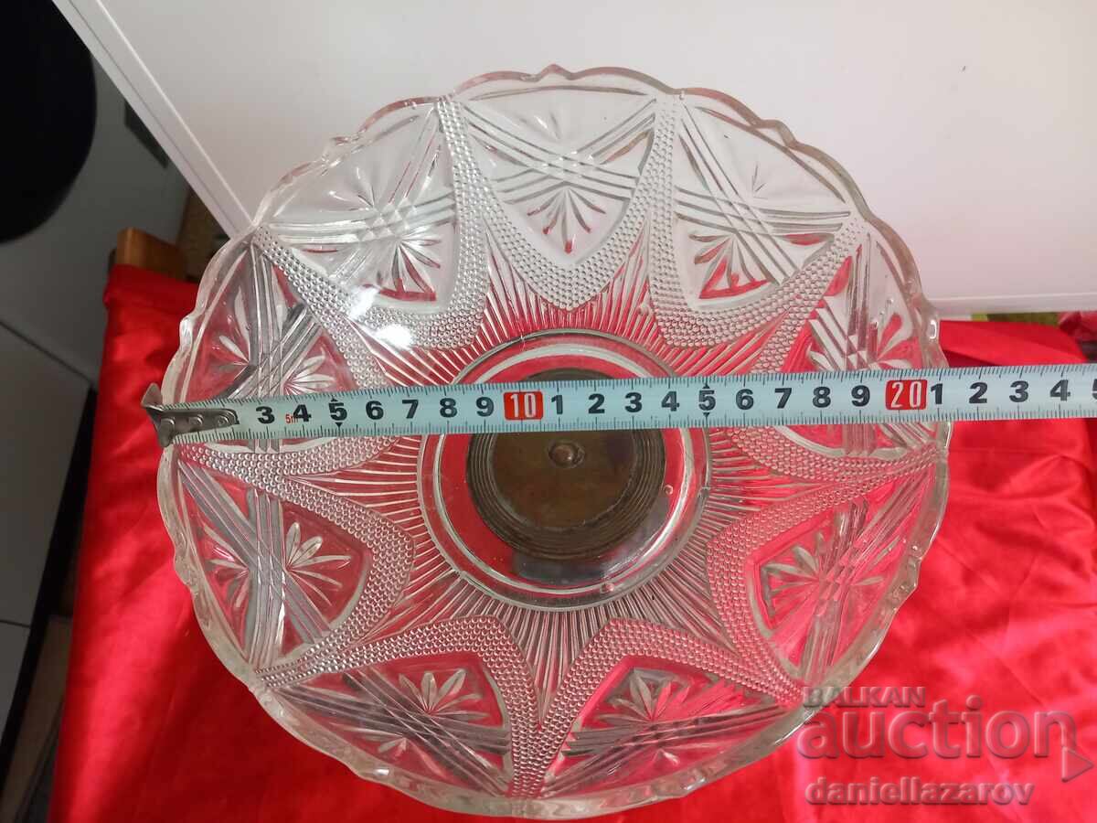  Стил АРТ ДЕКО , Много Красива Голяма ФРУКТИЕРА Посререна , - 7