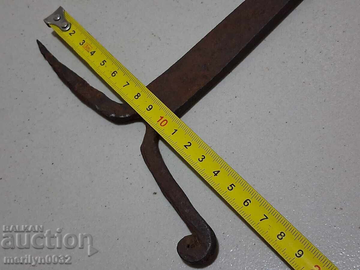 Старо ковано стъргало, ковано желязо, примитив - 5