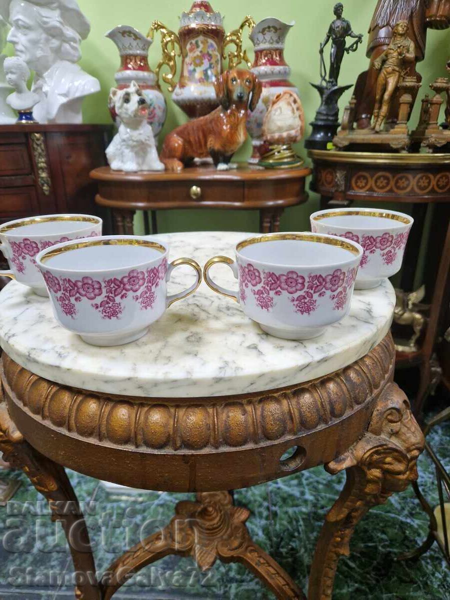 Παράδοση Αντίκες ρωσικές σοβιετικές πορσελάνινες κούπες τσαγιού Παράδοση Αντίκες ρωσικές σοβιετικές πορσελάνινες κούπες τσαγιού