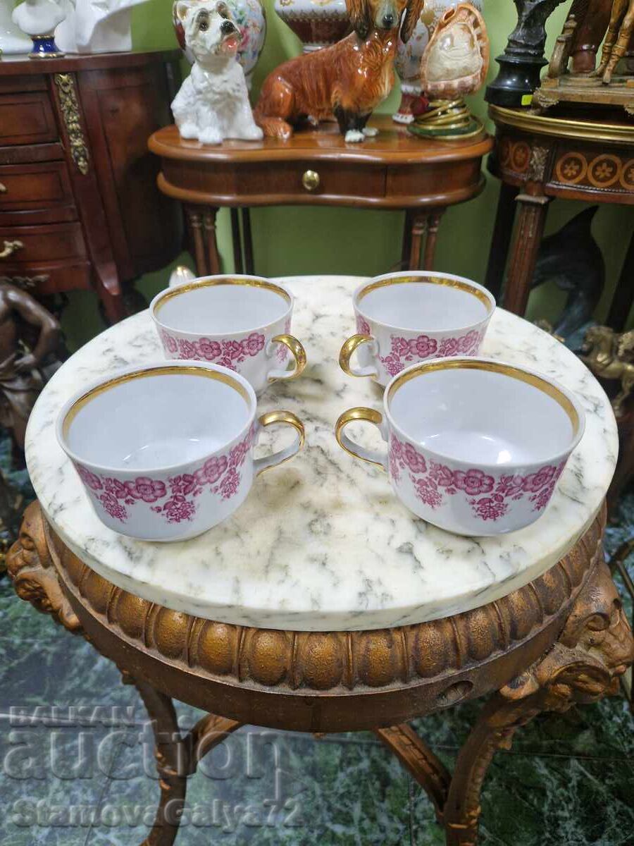 Cești de ceai din porțelan rusesc sovietic antichitate Cești de ceai din porțelan rusesc sovietic antichitate