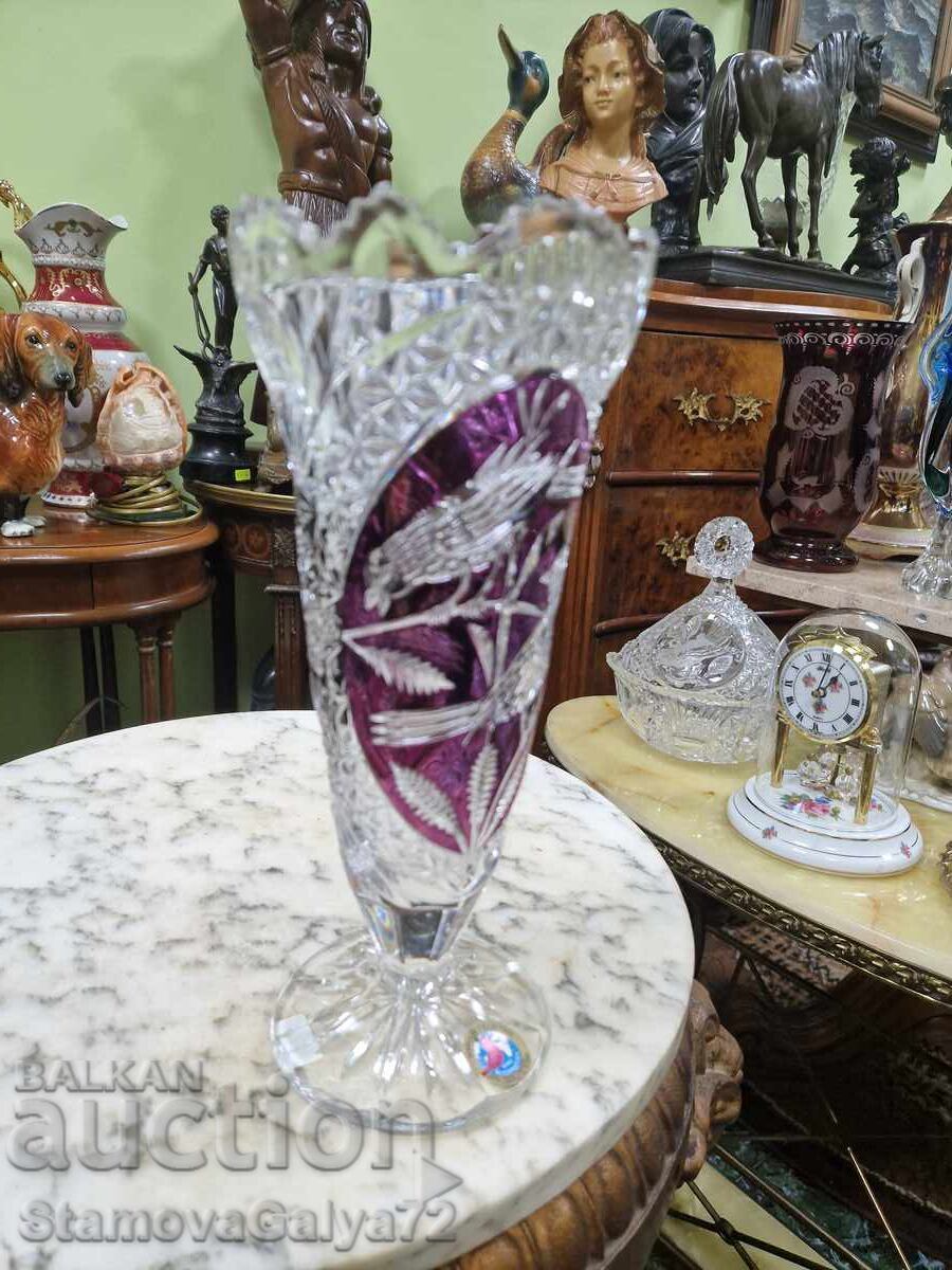 Παράδοση Ένα υπέροχο παλιό γερμανικό κρύσταλλο βάζο