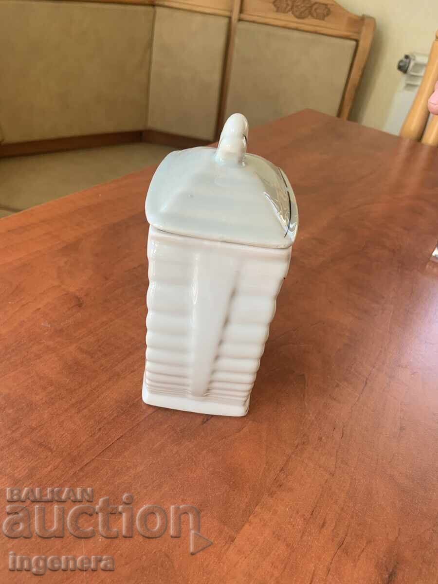 Auction Porcelain Jar for Semolina Cup from Socialist Kitchen Bulgaria Auction Porcelain Jar for Semolina Cup from Socialist Kitchen Bulgaria