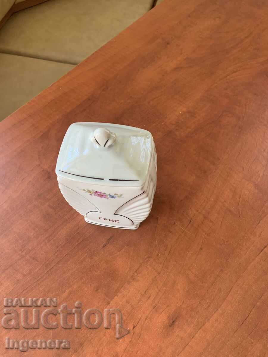 Porcelain Jar for Semolina Cup from Socialist Kitchen Bulgaria - 6 Porcelain Jar for Semolina Cup from Socialist Kitchen Bulgaria - 6