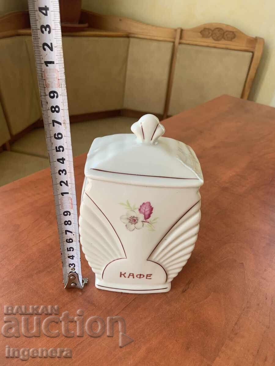 PORCELAIN JAR FOR COFFEE CUP FROM SOCIALIST KITCHEN BULGARIA with price 9.00 BGN | € 4.60