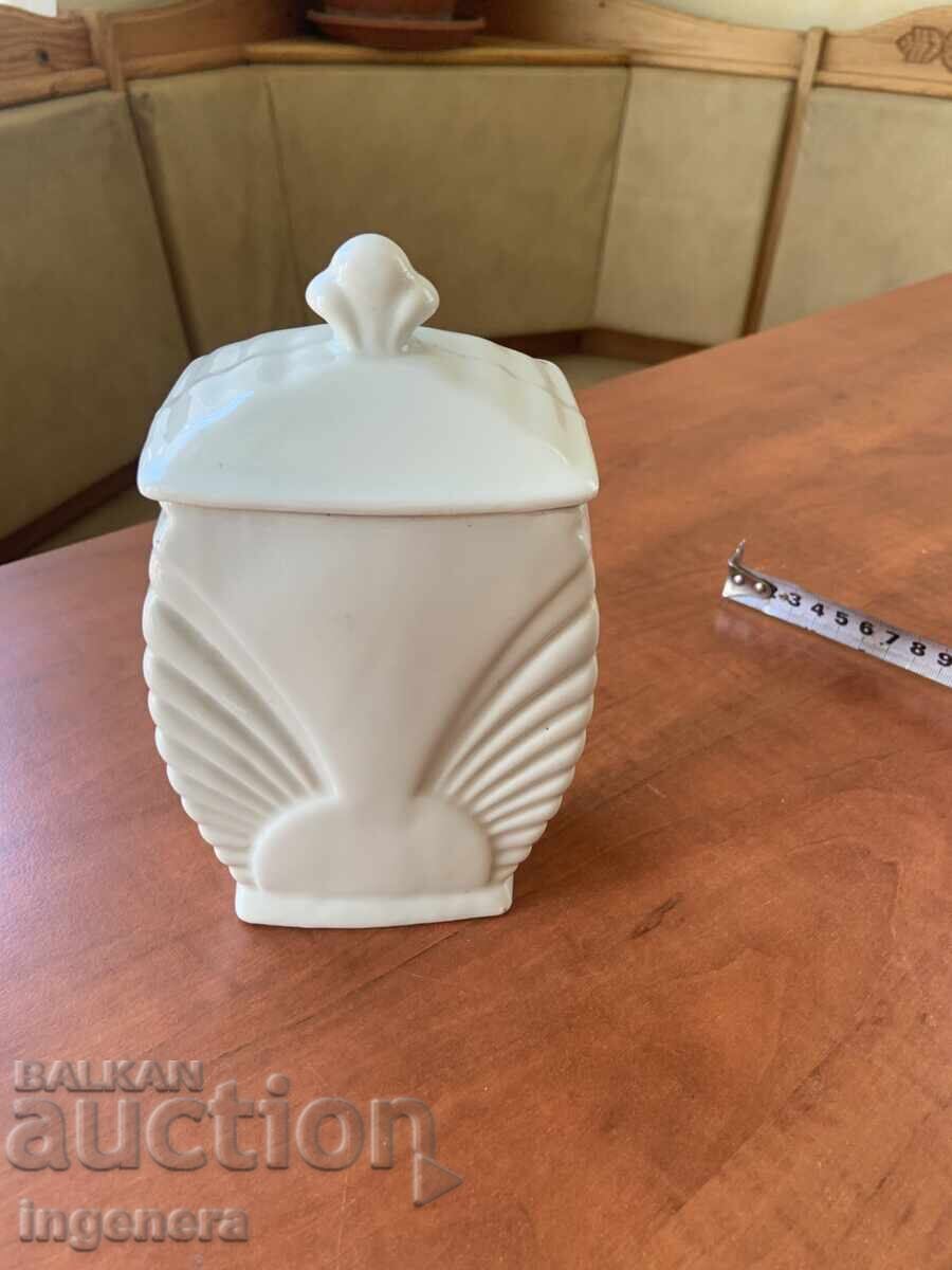 Auction  PORCELAIN JAR FOR COFFEE CUP FROM SOCIALIST KITCHEN BULGARIA