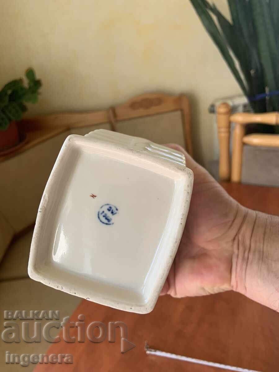 PORCELAIN JAR FOR COFFEE CUP FROM SOCIALIST KITCHEN BULGARIA - 5