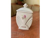 BORCAN DIN PORȚELAN PENTRU CAFEA, CANĂ DE LA BUCĂTĂRIA SOCIALISTĂ BULGARIA