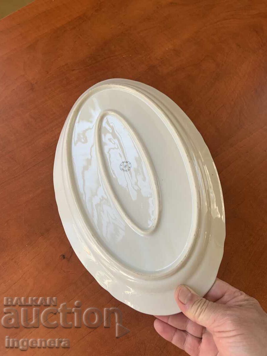PORCELAIN PLATE TRAY BULGARIA LARGE FROM THE SOCIALIST ERA - MARKING - 5 PORCELAIN PLATE TRAY BULGARIA LARGE FROM THE SOCIALIST ERA - MARKING - 5