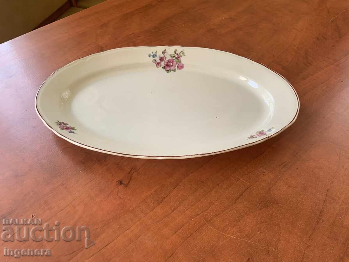 PORCELAIN PLATE TRAY BULGARIA LARGE FROM THE SOCIALIST ERA - MARKING PORCELAIN PLATE TRAY BULGARIA LARGE FROM THE SOCIALIST ERA - MARKING