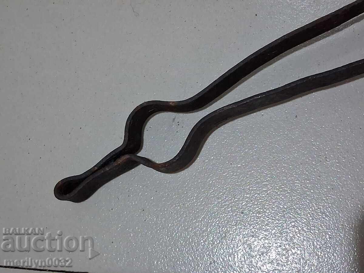 Dilaf vechi, clește, fier forjat pentru cuptor - 5