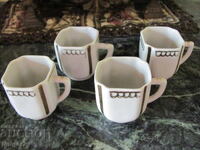 Cești vechi de porțelan cu aurire - Bulgaria, marcate