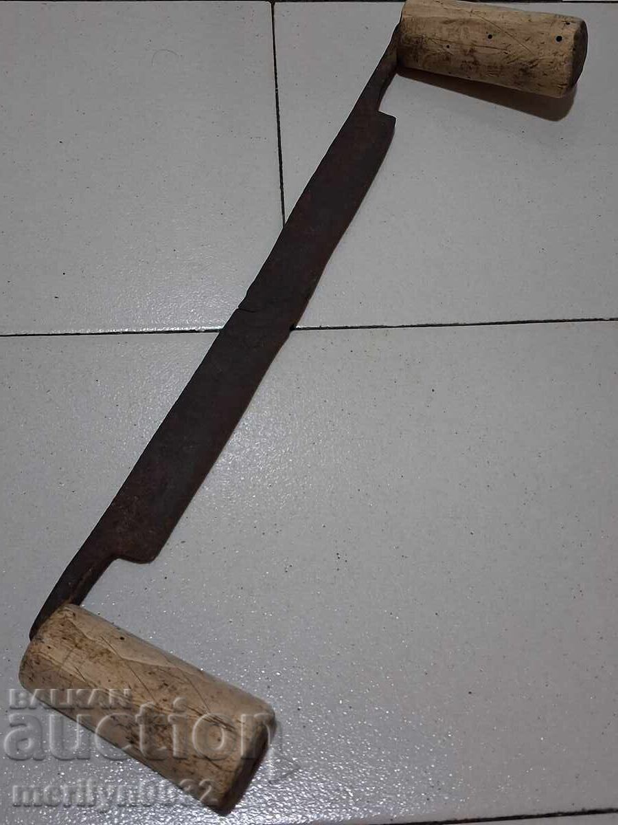 Vechi instrument de mână forjat, din fier forjat, din lemn Vechi instrument de mână forjat, din fier forjat, din lemn