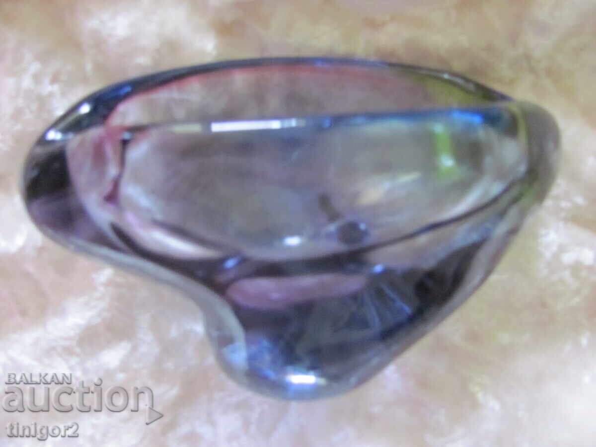 Scrumieră masivă din cristal, bohemia