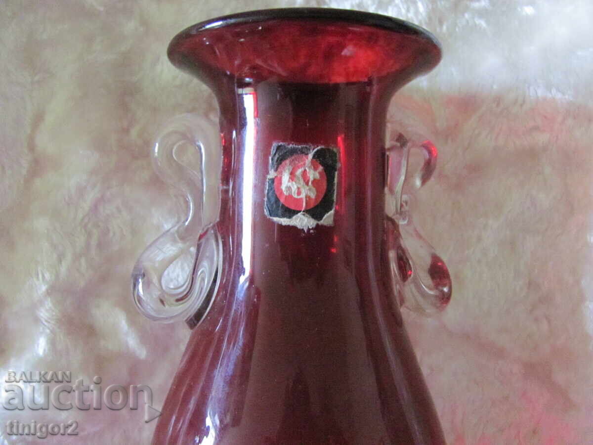 Auction  Crystal vase, handmade, Poland