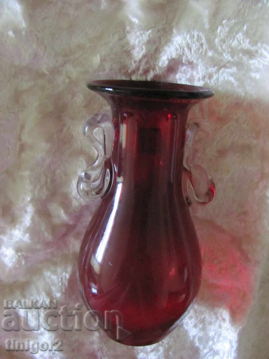 Crystal vase, handmade, Poland