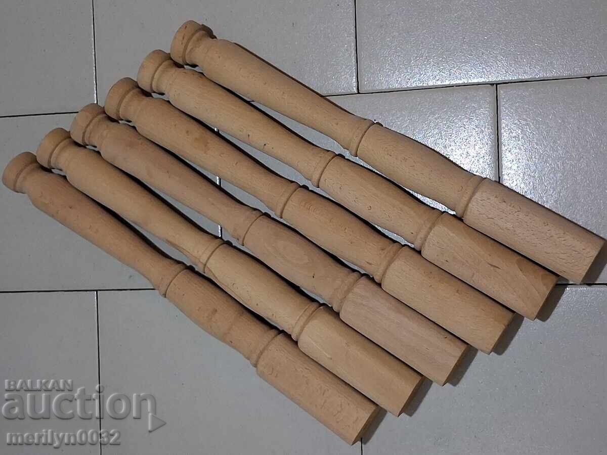 Лот струговани крака от дърво за маса 6 броя дървения мебел с цена 69.50 лв. | € 35.53