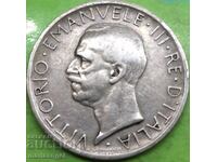 5 Lire 1926 Italia Argint - Rar Anul 3