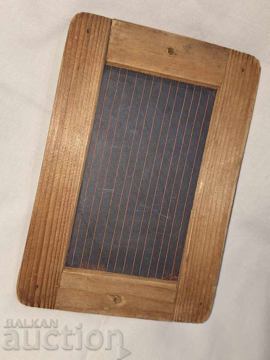 Auction  Old slate writing board with a stylus--small