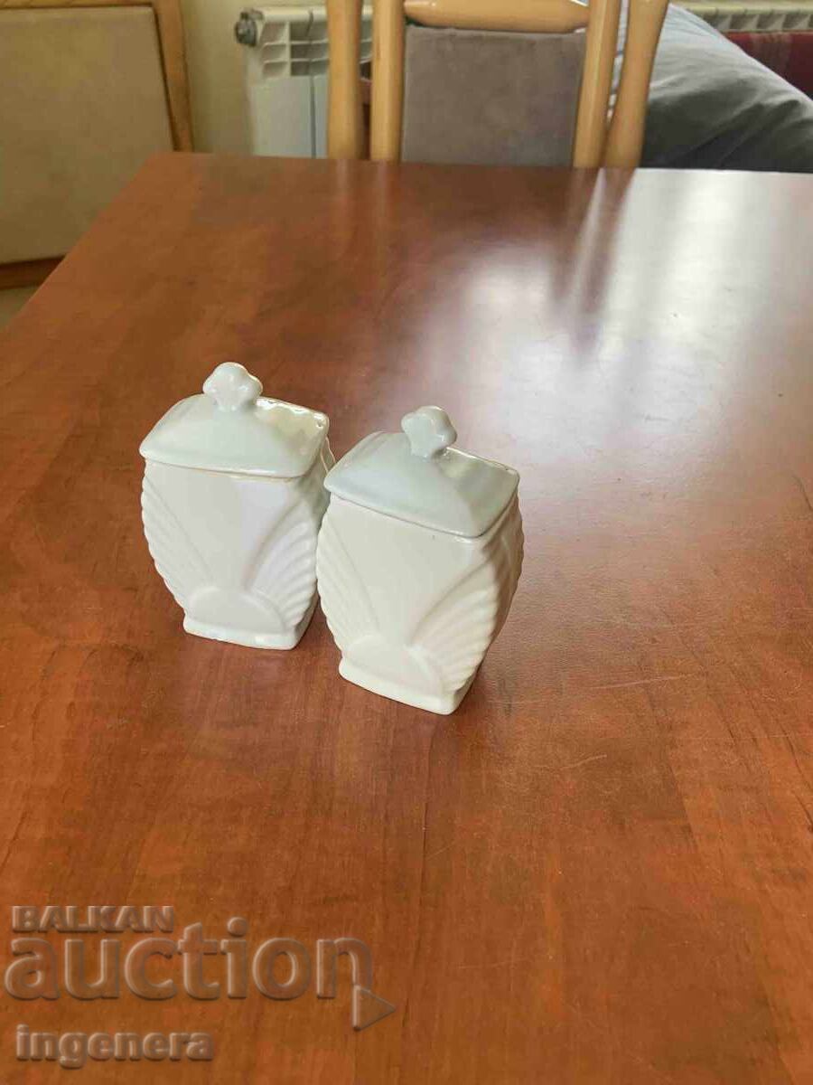 Πορσελάνινο Κύπελλο Βάζο για Μπαχαρικά από Σοσιαλιστική Βουλγαρία - 2 Τεμάχια με τιμή 14.00 BGN | € 7.16