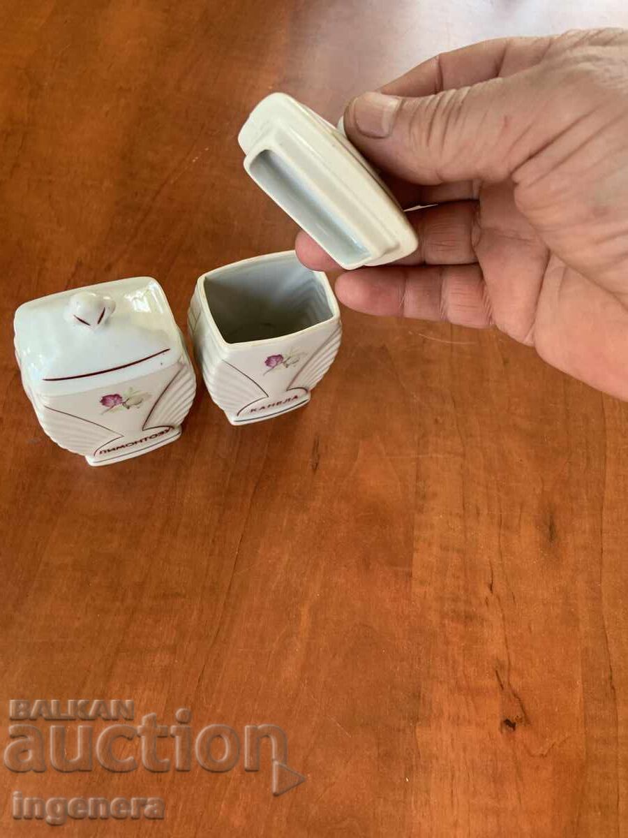 Πορσελάνινο Κύπελλο Βάζο για Μπαχαρικά από Σοσιαλιστική Βουλγαρία - 2 Τεμάχια - 5